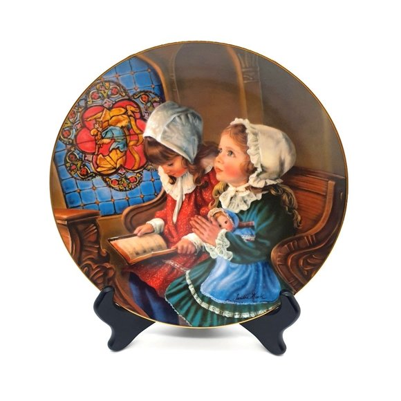 Giving Thanks A Childhood Almanac Reco Collectors Plates by Sandra Kuck 9.25" - Picture 1 of 7
